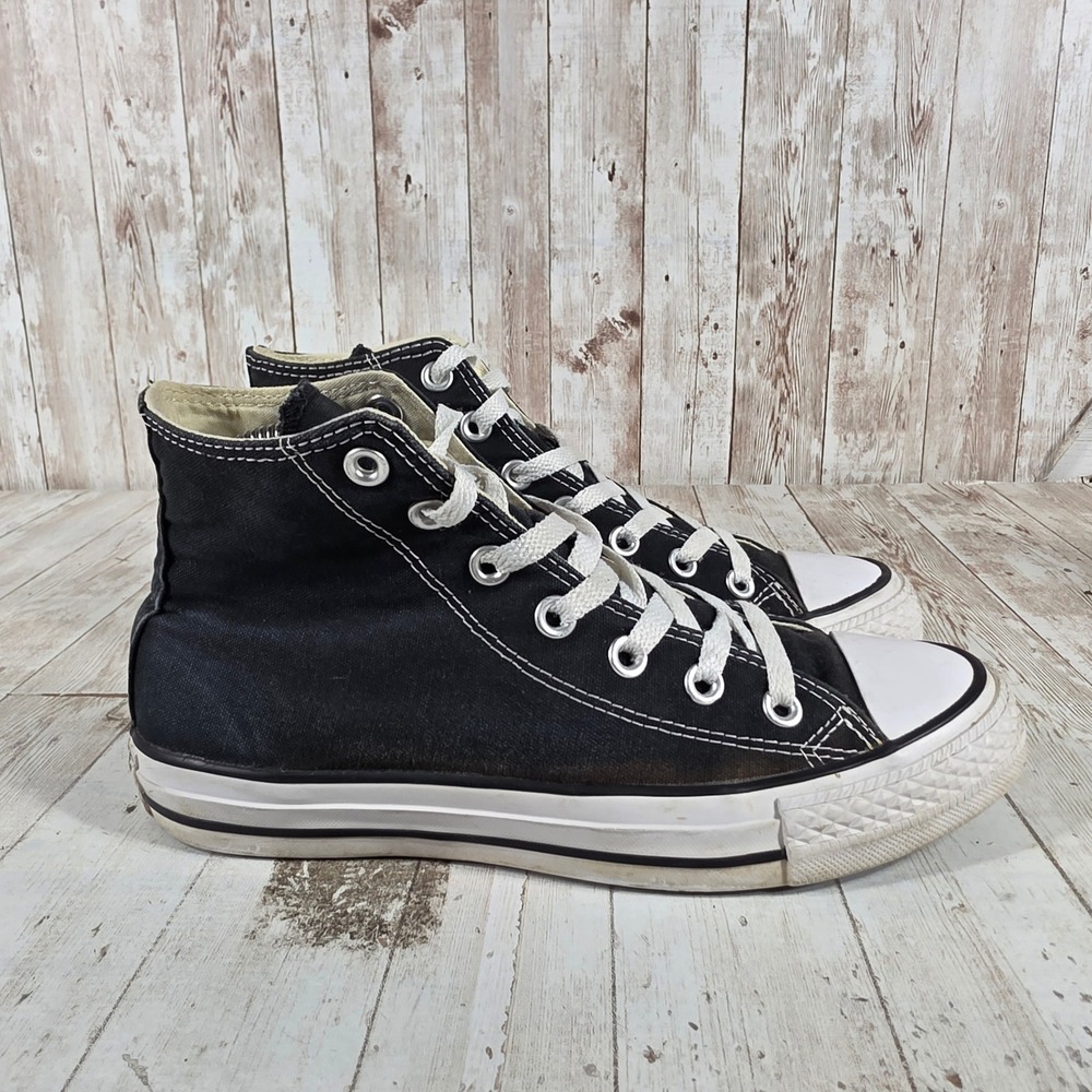 Converse Chuck Taylor All Star High Top Black Canvas‎ Sneakers M9160 Womens 7.5